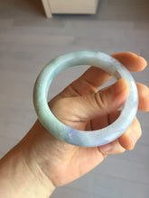 Load image into Gallery viewer, 57.5mm certified type A 100% Natural icy watery light green/purple/white Jadeite jade bangle BH138-1314