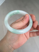 Load image into Gallery viewer, Shopify only. 55.7mm certified 100% natural icy watery light white/sunny green jadeite jade bangle BN73-9363