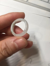 Load image into Gallery viewer, Size 5 3/4 100% natural type A icy watery green/white/purple jadeite jade band ring group R115