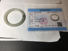 Load image into Gallery viewer, 53.3mm certified 100% natural Type A light green yellow with floating seaweed round cut jadeite jade bangle BM63-6612