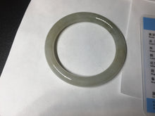 Load image into Gallery viewer, 53.3mm certified 100% natural Type A light green yellow with floating seaweed round cut jadeite jade bangle BM63-6612