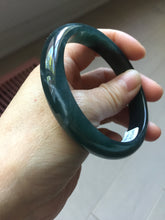 Load image into Gallery viewer, 59.8mm Certified Type A 100% Natural dark green/blue/gray/black Guatemala Jadeite bangle PJ140-1483