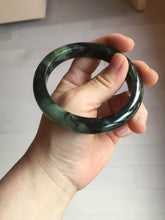 Load image into Gallery viewer, 58.5mm Certified 100% natural Type A dark green/black jadeite bangle PD30-9770