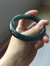 Load image into Gallery viewer, 59.8mm Certified Type A 100% Natural dark green/blue/gray/black Guatemala Jadeite bangle PJ140-1483