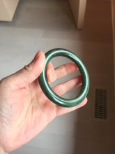 Load image into Gallery viewer, 57.5mm Certified 100% Natural Deep Pine Green/Black "Serene Ember Forest" Nephrite (red-skin nephrite 红皮碧玉) Bangle HT168-18-3922