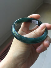 Load image into Gallery viewer, 59.8mm Certified Type A 100% Natural dark green/blue/gray/black Guatemala Jadeite bangle PJ140-1483