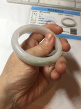 Load image into Gallery viewer, 50.5mm certified 100% natural Type A light green/purple/white jadeite jade bangle AA115-1047