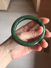 Load image into Gallery viewer, 57.5mm Certified 100% Natural Deep Pine Green/Black "Serene Ember Forest" Nephrite (red-skin nephrite 红皮碧玉) Bangle HT168-18-3922