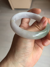 Load image into Gallery viewer, 57.5mm certified Type A 100% Natural dark green purple white Jadeite Jade bangle Y158-3015