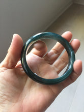 Load image into Gallery viewer, 59.8mm Certified Type A 100% Natural dark green/blue/gray/black Guatemala Jadeite bangle PJ140-1483