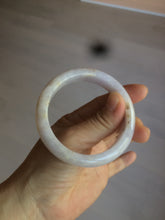 Load image into Gallery viewer, 53.8mm certificated Type A 100% Natural light purple/white/yellow Jadeite Jade bangle K112-4023