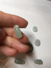 Load image into Gallery viewer, 100% natural type An icy watery light purple green white blessed melon 福瓜) Jadeite Jade pendant group BP58