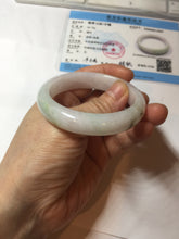 Load image into Gallery viewer, 50.5mm certified 100% natural Type A light green/purple/white jadeite jade bangle AA115-1047