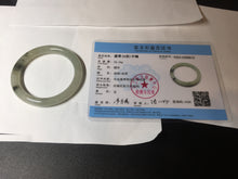 Load image into Gallery viewer, 51.5mm certified 100% natural Type A light green yellow with floating seaweed round cut jadeite jade bangle BM64-6613
