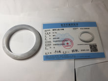 Load image into Gallery viewer, 59.8mm Certificated Type A 100% Natural White purple gray Jadeite Jade bangle AA116-8440