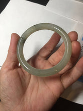 Load image into Gallery viewer, 51.5mm certified 100% natural Type A light green yellow with floating seaweed round cut jadeite jade bangle BM64-6613