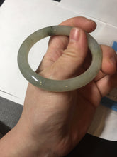 Load image into Gallery viewer, 51.5mm certified 100% natural Type A light green yellow with floating seaweed round cut jadeite jade bangle BM64-6613