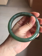 Load image into Gallery viewer, 61mm Certified 100% Natural dark Green/Gray/Black Nephrite Bangle HF137-8883