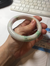 Load image into Gallery viewer, 59.5mm 100% Natural type A sunny green purple white Jadeite Jade bangle PE46-5504