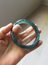 Load image into Gallery viewer, 59mm Certified Type A 100% Natural dark green/blue/gray/black Guatemala Jadeite bangle PJ139-1480