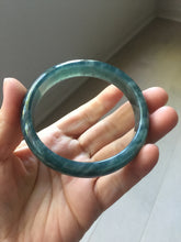 Load image into Gallery viewer, 59mm Certified Type A 100% Natural dark green/blue/gray/black Guatemala Jadeite bangle PJ139-1480