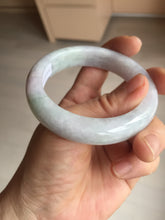 Load image into Gallery viewer, 55.4mm Certified type A 100% Natural sunny green/purple/orange(Fu LU SHOU) Jadeite bangle BN44-5132