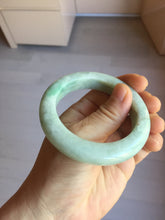 Load image into Gallery viewer, 52.3mm Certified Type A 100% Natural sunny green white chubby Jadeite bangle PE98-6212