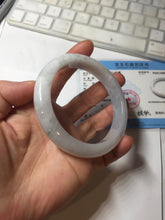 Load image into Gallery viewer, 59.8mm Certificated Type A 100% Natural White purple gray Jadeite Jade bangle AA116-8440