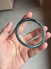 Load image into Gallery viewer, 55.7mm Type A 100% Natural dark green/blue/gray/black Guatemala slim round cut Jadeite bangle PJ108-5630