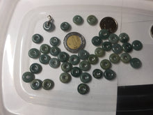 Load image into Gallery viewer, 9.8-10mm 100% natural type A blue/green/yellow/gray Guatemala Jadeite Jade small safe and sound donuts button pendant group BP61 (add-on items)