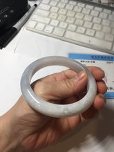 Load image into Gallery viewer, 59.8mm Certificated Type A 100% Natural White purple gray Jadeite Jade bangle AA116-8440