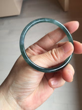Load image into Gallery viewer, 55.7mm Type A 100% Natural dark green/blue/gray/black Guatemala slim round cut Jadeite bangle PJ108-5630