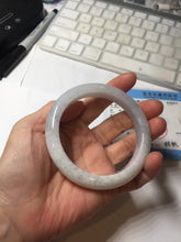 Load image into Gallery viewer, 59.8mm Certificated Type A 100% Natural White purple gray Jadeite Jade bangle AA116-8440