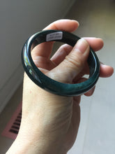 Load image into Gallery viewer, 55.6mm Certified Type A 100% Natural dark green/blue/gray/black Guatemala Jadeite bangle PJ138-1474