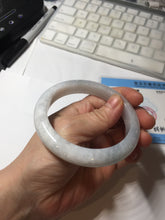 Load image into Gallery viewer, 59.8mm Certificated Type A 100% Natural White purple gray Jadeite Jade bangle AA116-8440
