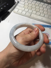 Load image into Gallery viewer, 59.8mm Certificated Type A 100% Natural White purple gray Jadeite Jade bangle AA116-8440