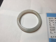 Load image into Gallery viewer, 55mm Certified Type A 100% Natural light green white red Jadeite bangle PB197-6665