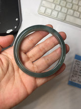 Load image into Gallery viewer, 59mm Certified Type A 100% Natural icy watery dark green/blue/gray/black Guatemala Jadeite bangle BS156-0131