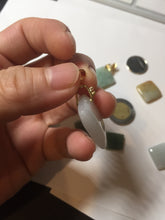 Load image into Gallery viewer, 100% Natural type A light green/yellow square or rectangle Jadeite Jade safe and sound pendant group BP62