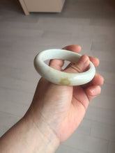 Load image into Gallery viewer, 56.5mm Certified Type A 100% Natural white/ green Jadeite Jade bangle PA4-3501 ($29.99 group)