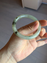 Load image into Gallery viewer, 51.5mm certified 100% natural Type A light green yellow with floating seaweed round cut jadeite jade bangle BM64-6613