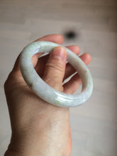 Load image into Gallery viewer, 55.5mm Certified type A 100% Natural light green/purple Jadeite bangle AZ89-1624