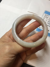 Load image into Gallery viewer, 55mm Certified Type A 100% Natural light green white red Jadeite bangle PB197-6665