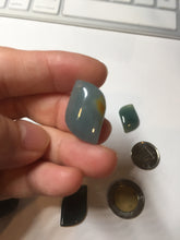 Load image into Gallery viewer, 100% natural type A Guatemala jadeite jade icy watery yellow green black Willow leaf pendant group BP63