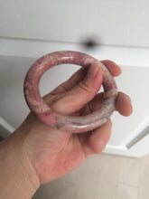 Load image into Gallery viewer, 56mm 100% natural chubby pink rose stone (Rhodonite) round cut bangle XY70