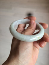 Load image into Gallery viewer, 55.5mm Certified type A 100% Natural light green/purple Jadeite bangle AZ89-1624