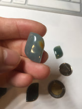 Load image into Gallery viewer, 100% natural type A Guatemala jadeite jade icy watery yellow green black Willow leaf pendant group BP63