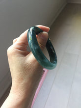 Load image into Gallery viewer, 57mm Certified Type A 100% Natural dark green/blue/gray/black Guatemala Jadeite bangle PJ137-1485