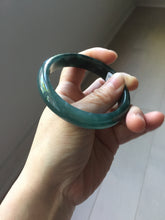 Load image into Gallery viewer, 57mm Certified Type A 100% Natural dark green/blue/gray/black Guatemala Jadeite bangle PJ137-1485