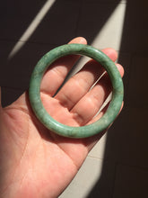 Load image into Gallery viewer, 55.5mm Certified 100% natural Type A dark green/brown round cut jadeite jade bangle BM10-5373
